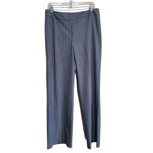 Nine West Gray and White Pinstripes StraightLeg Dress Pants Trousers Sz 8